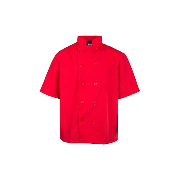 Allpoints Kng 2Xl Lw Chef Coat Red Short Sleeve 2578RED2XL - main